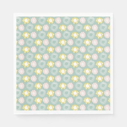 Spring Pastel Flowers Paper Napkins