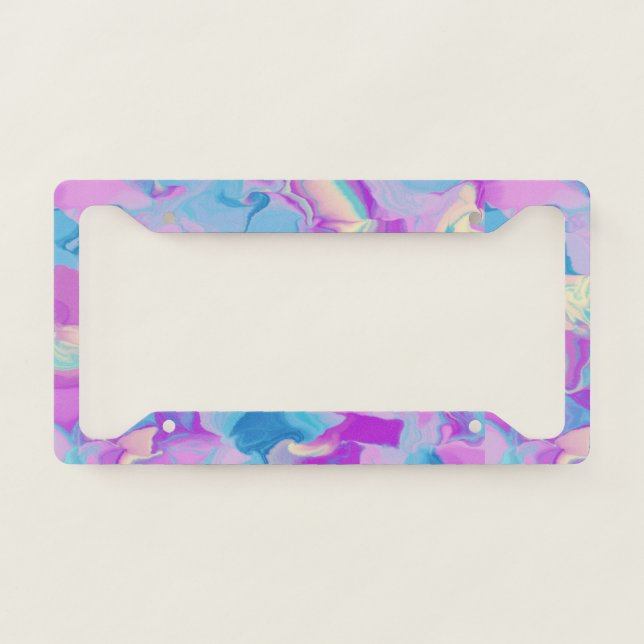 Spring Pastel License Plate Frame (Front)