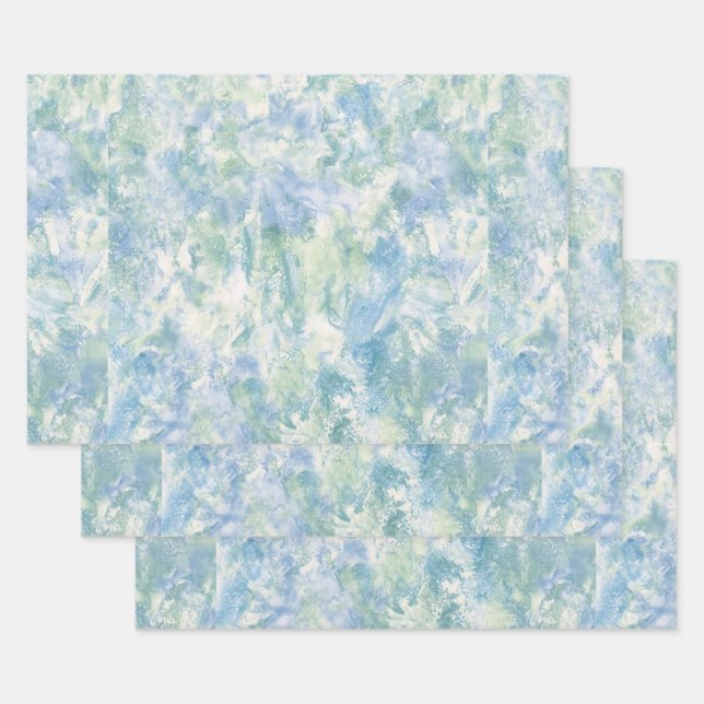 Spring Pastel Marbled Wrapping Paper Sheets (Set)