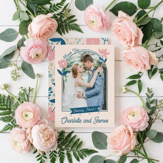 Spring Pastel Petals Flat Thank You Card (Creator Uploaded)