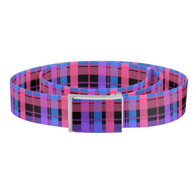 Spring Pastel Plaid Belt (Coil)