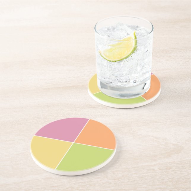 Spring Pastel Sherbet  Coaster (Side)