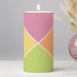 Spring Pastel Sherbet Pillar Candle