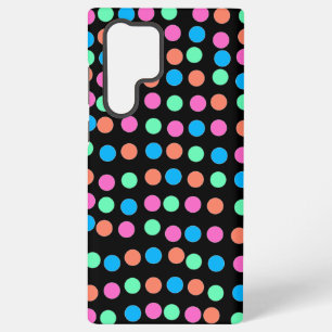 Spring Pastel Spots on Black  Samsung Galaxy S22 Ultra Case