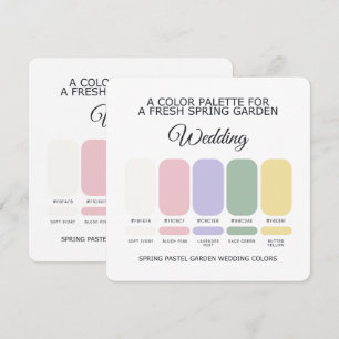 Spring Pastel Wedding Color Palette Card