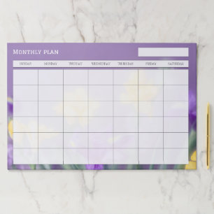 Spring pastels Blank Monthly calendar Paper Pad