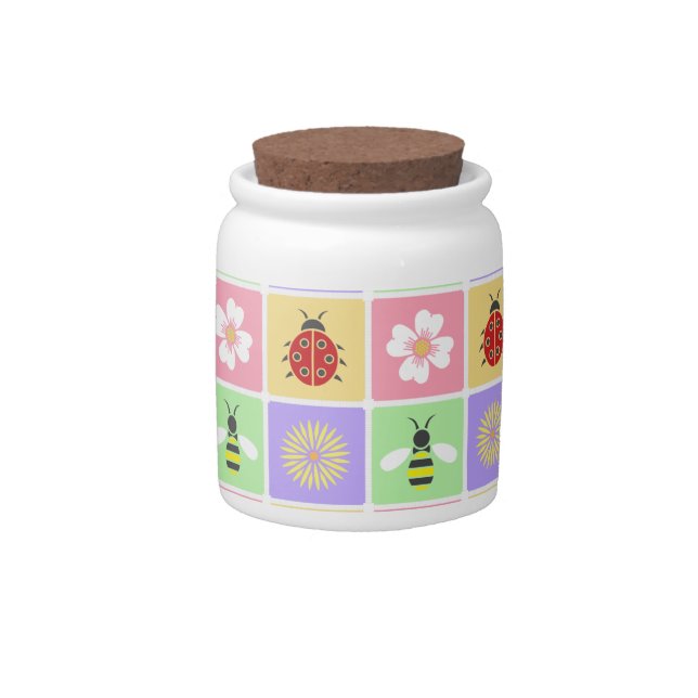 Spring Patches Candy Jar (Front)