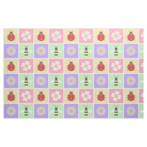 Spring Patches Fabric