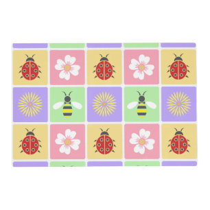 Spring Patches Laminated Place Mat