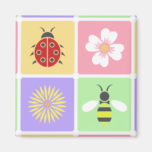Spring Patches Magnet (Front)