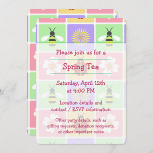 Spring Patches Party Invitation