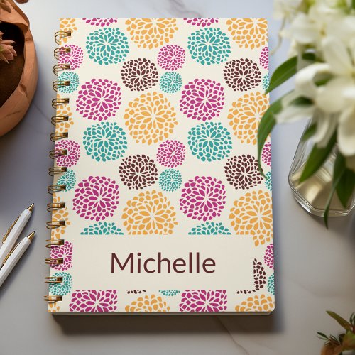 Spring Pattern _ Boho Bright custom Notebook