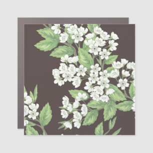 Spring pattern, green branches seamless. car magnet