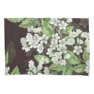 Spring pattern, green branches seamless. pillow case