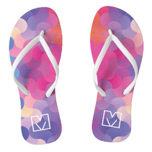 spring pattern rose flip flops