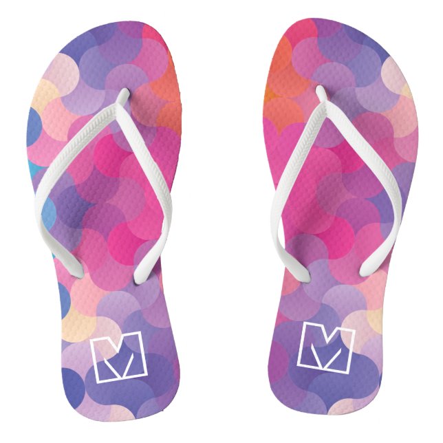 spring pattern rose flip flops (Footbed)