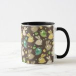 spring pattern with easter eggs,birds mug