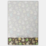 spring pattern with easter eggs,birds post-it notes