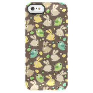 spring pattern with easter eggs,birds permafrost iPhone SE/5/5s case