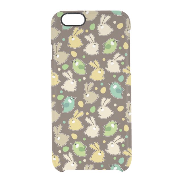 spring pattern with easter eggs,birds uncommon iPhone case (Back)
