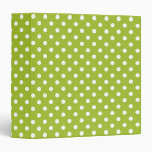 Spring pattern with white polka dots 3 ring binder