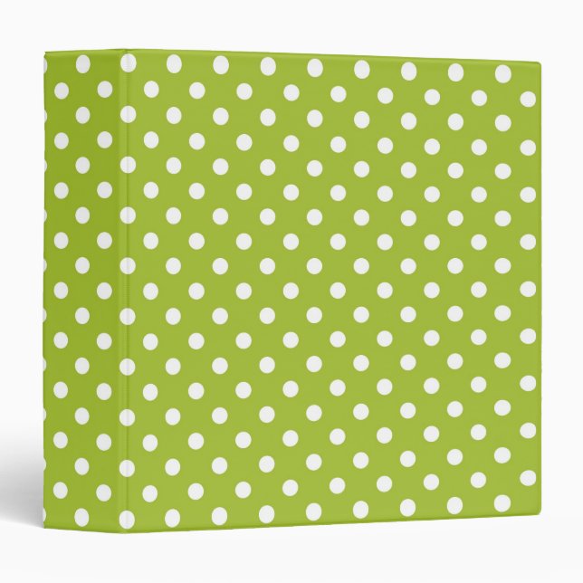 Spring pattern with white polka dots 3 ring binder (Front/Spine)