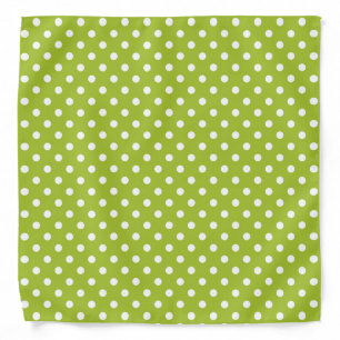 Spring pattern with white polka dots bandana