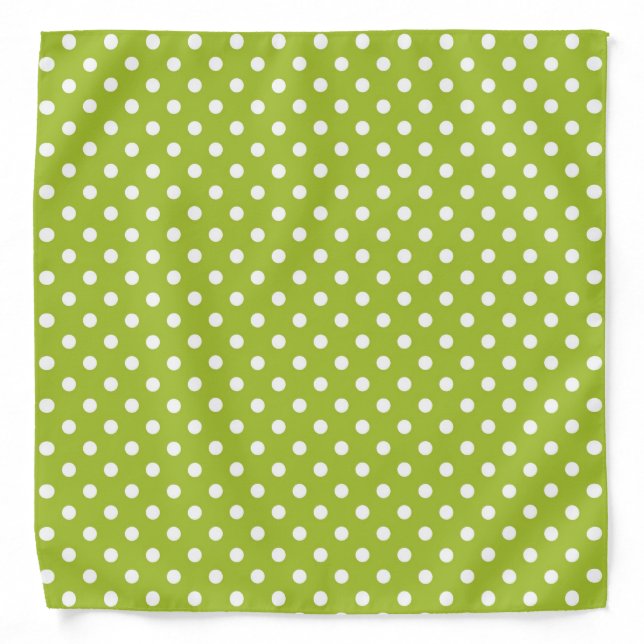 Spring pattern with white polka dots bandana (Front)