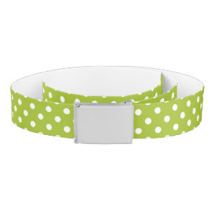 Spring pattern with white polka dots belt