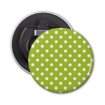Spring Pattern With White Polka Dots Bottle Opener by boutiquey at Zazzle