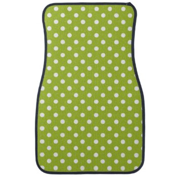 Spring Pattern With White Polka Dots Car Mat by boutiquey at Zazzle