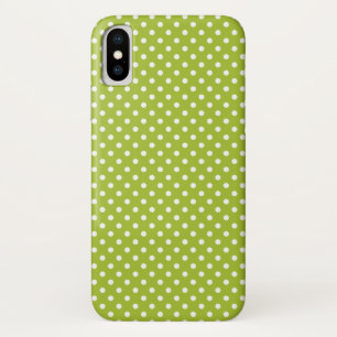 Spring pattern with white polka dots iPhone x case
