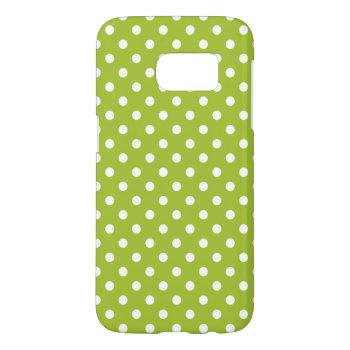Spring Pattern With White Polka Dots Samsung Galaxy S7 Case by boutiquey at Zazzle