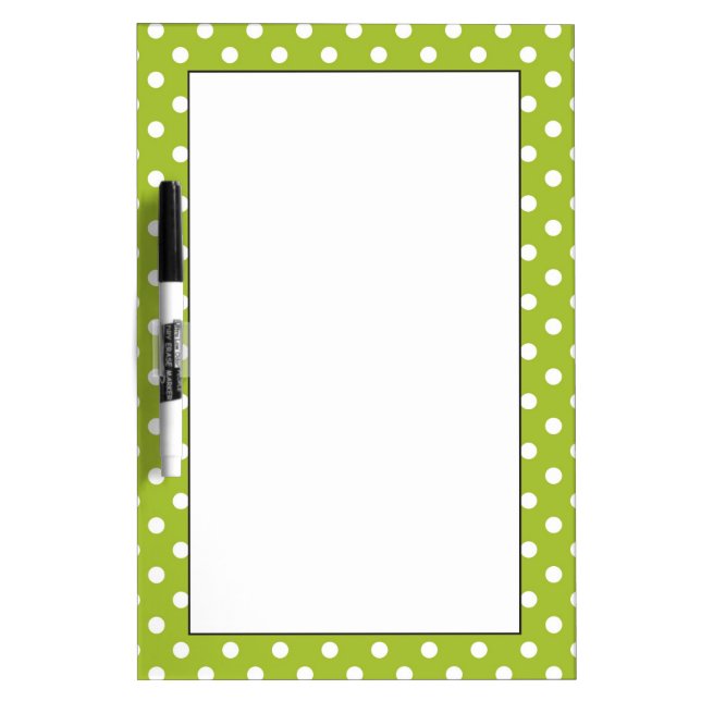 Spring pattern with white polka dots Dry-Erase board (Front)