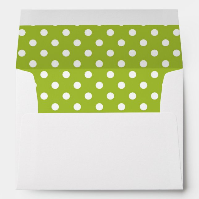 Spring pattern with white polka dots envelope (Back (Bottom))