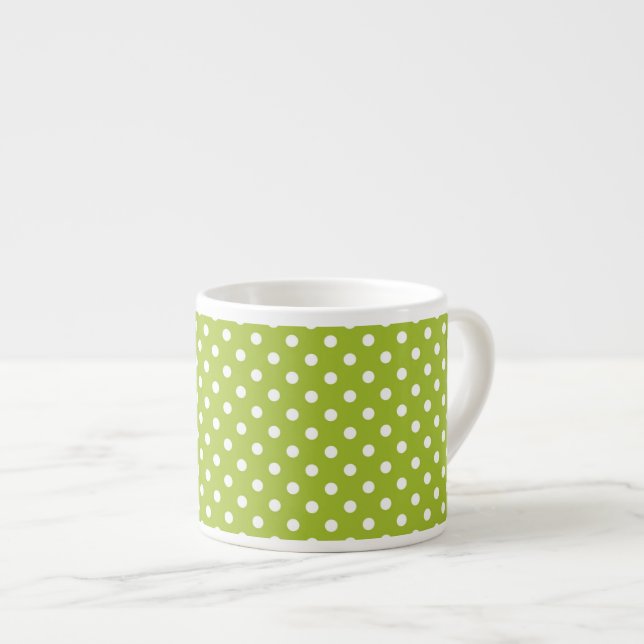Spring pattern with white polka dots espresso cup (Front Right)