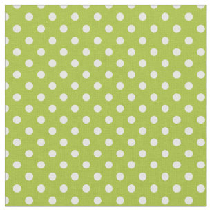 Spring pattern with white polka dots fabric