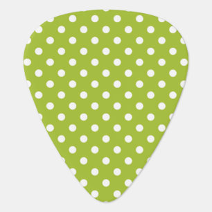 Spring pattern with white polka dots guitar pick