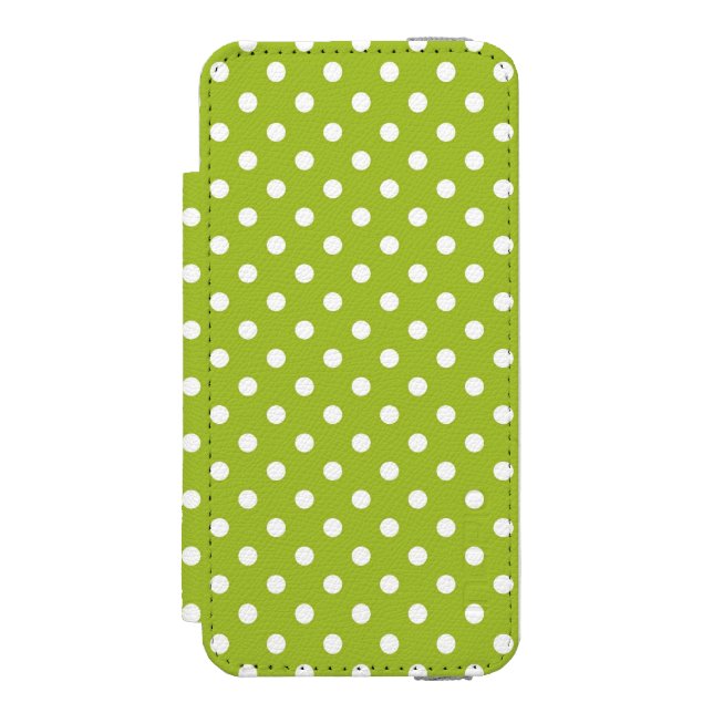 Spring pattern with white polka dots incipio iPhone wallet case (Folio Front)