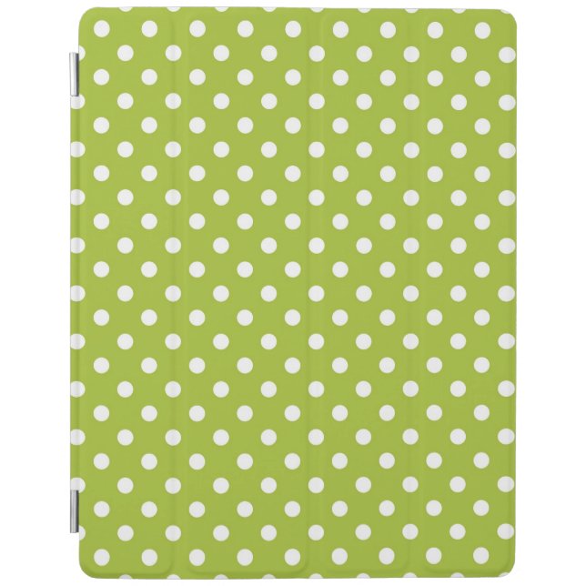 Spring pattern with white polka dots iPad smart cover (Front)