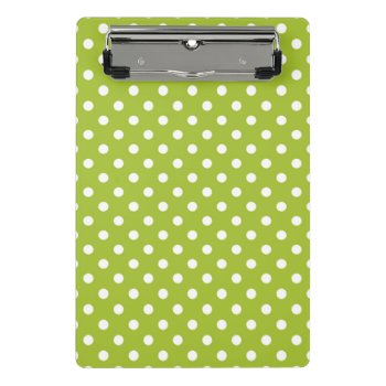 Spring Pattern With White Polka Dots Mini Clipboard by boutiquey at Zazzle