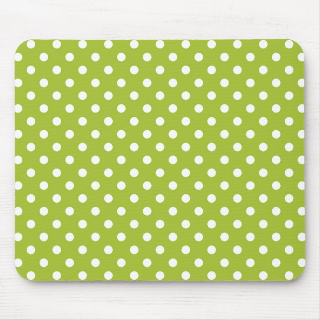 Spring pattern with white polka dots mouse pad (Front)