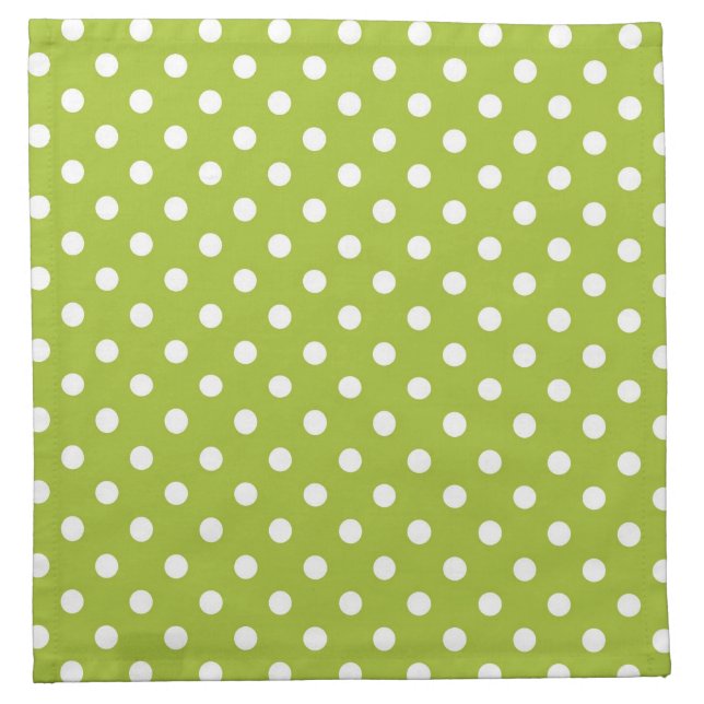 Spring pattern with white polka dots napkin (Front)