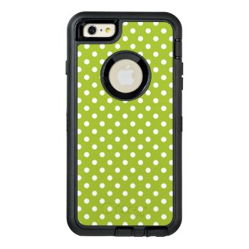 Spring Pattern With White Polka Dots Otterbox Defender Iphone Case by boutiquey at Zazzle