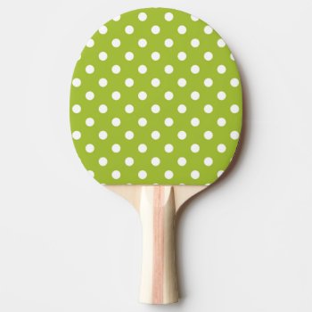 Spring Pattern With White Polka Dots Ping Pong Paddle by boutiquey at Zazzle