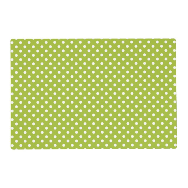 Spring pattern with white polka dots placemat (Front)