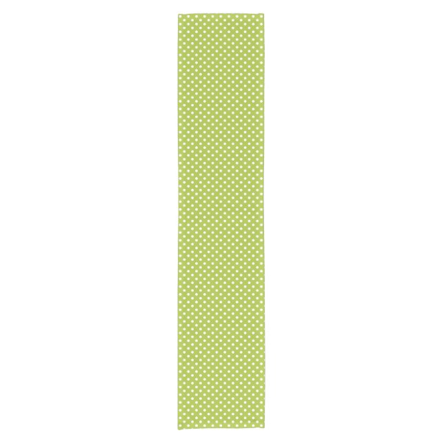 Spring pattern with white polka dots short table runner (Front)