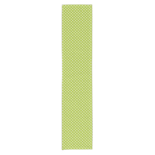 Spring pattern with white polka dots short table runner