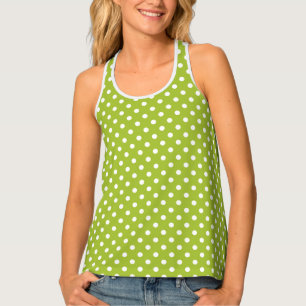 Spring pattern with white polka dots tank top