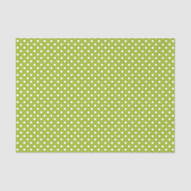 Spring pattern with white polka dots tissue paper (Front)
